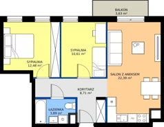 3 pokoje, mieszkanie 58,08 m², piętro 2, oferta nr 5, Panarea, Warszawa, Ursus, ul. Ryżowa