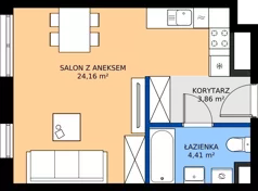1 pokój, mieszkanie 32,43 m², piętro 3, oferta nr 12, Panarea, Warszawa, Ursus, ul. Ryżowa