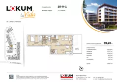 3 pokoje, mieszkanie 59,19 m², parter, oferta nr 10-0-1, Lokum la Vida Etap II, Wrocław, Sołtysowice, ul. Lothara Herbsta