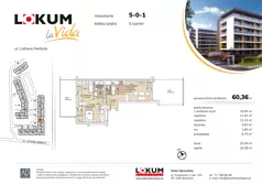 3 pokoje, mieszkanie 59,95 m², parter, oferta nr 5-0-1, Lokum la Vida, Wrocław, Sołtysowice, ul. Lothara Herbsta