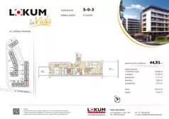 2 pokoje, mieszkanie 44,65 m², parter, oferta nr 5-0-3, Lokum la Vida, Wrocław, Sołtysowice, ul. Lothara Herbsta