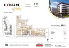 3 pokoje, mieszkanie 63,66 m², piętro 2, oferta nr 6-2-9, Lokum la Vida, Wrocław, Sołtysowice, ul. Lothara Herbsta