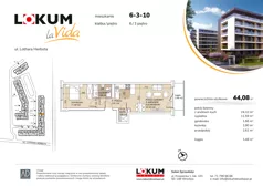 2 pokoje, mieszkanie 43,89 m², piętro 3, oferta nr 6-3-10, Lokum la Vida, Wrocław, Sołtysowice, ul. Lothara Herbsta