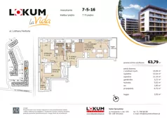3 pokoje, mieszkanie 63,56 m², piętro 5, oferta nr 7-5-16, Lokum la Vida, Wrocław, Sołtysowice, ul. Lothara Herbsta