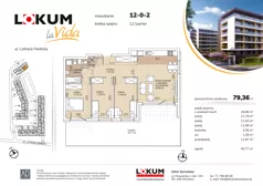4 pokoje, mieszkanie 79,17 m², parter, oferta nr 12-0-2, Lokum la Vida Etap II, Wrocław, Sołtysowice, ul. Lothara Herbsta
