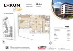 4 pokoje, mieszkanie 79,44 m², parter, oferta nr 12-0-4, Lokum la Vida Etap II, Wrocław, Sołtysowice, ul. Lothara Herbsta