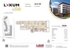 4 pokoje, mieszkanie 79,79 m², piętro 3, oferta nr 12-3-16, Lokum la Vida Etap II, Wrocław, Sołtysowice, ul. Lothara Herbsta