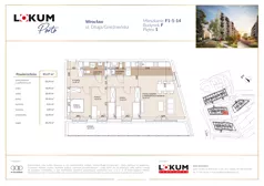 4 pokoje, mieszkanie 83,48 m², piętro 1, oferta nr F1-1-14, Lokum Porto Etap VI, Wrocław, Szczepin, ul. Długa/Gnieźnieńska