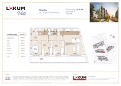 4 pokoje, mieszkanie 83,39 m², piętro 4, oferta nr F1-4-44, Lokum Porto Etap VI, Wrocław, Szczepin, ul. Długa/Gnieźnieńska