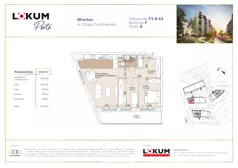 3 pokoje, mieszkanie 60,57 m², piętro 8, oferta nr F1-8-63, Lokum Porto Etap VI, Wrocław, Szczepin, ul. Długa/Gnieźnieńska
