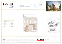 1 pokój, mieszkanie 37,69 m², parter, oferta nr F1-0-2, Lokum Porto Etap VI, Wrocław, Szczepin, ul. Długa/Gnieźnieńska