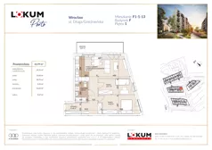 3 pokoje, mieszkanie 65,06 m², piętro 1, oferta nr F1-1-13, Lokum Porto Etap VI, Wrocław, Szczepin, ul. Długa/Gnieźnieńska
