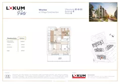 1 pokój, mieszkanie 32,25 m², parter, oferta nr E1-0-11, Lokum Porto Etap VI, Wrocław, Szczepin, ul. Długa/Gnieźnieńska