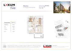 2 pokoje, mieszkanie 39,41 m², parter, oferta nr H1-0-3, Lokum Porto Etap VI, Wrocław, Szczepin, ul. Długa/Gnieźnieńska
