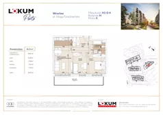 3 pokoje, mieszkanie 58,77 m², parter, oferta nr H1-0-4, Lokum Porto Etap VI, Wrocław, Szczepin, ul. Długa/Gnieźnieńska