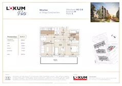 3 pokoje, mieszkanie 58,68 m², piętro 1, oferta nr H1-1-8, Lokum Porto Etap VI, Wrocław, Szczepin, ul. Długa/Gnieźnieńska