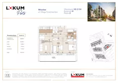 3 pokoje, mieszkanie 58,70 m², piętro 2, oferta nr H1-2-14, Lokum Porto Etap VI, Wrocław, Szczepin, ul. Długa/Gnieźnieńska