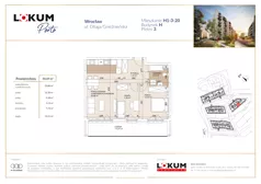 3 pokoje, mieszkanie 58,77 m², piętro 3, oferta nr H1-3-20, Lokum Porto Etap VI, Wrocław, Szczepin, ul. Długa/Gnieźnieńska