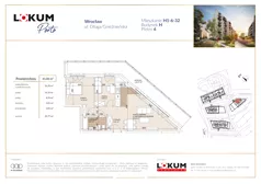 3 pokoje, mieszkanie 60,90 m², piętro 6, oferta nr H1-6-32, Lokum Porto Etap VI, Wrocław, Szczepin, ul. Długa/Gnieźnieńska