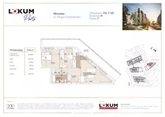 3 pokoje, mieszkanie 60,94 m², piętro 7, oferta nr H1-7-35, Lokum Porto Etap VI, Wrocław, Szczepin, ul. Długa/Gnieźnieńska