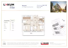 3 pokoje, mieszkanie 58,88 m², piętro 7, oferta nr H1-7-37, Lokum Porto Etap VI, Wrocław, Szczepin, ul. Długa/Gnieźnieńska