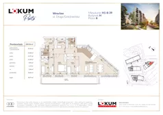 4 pokoje, mieszkanie 103,70 m², piętro 8, oferta nr H1-8-39, Lokum Porto Etap VI, Wrocław, Szczepin, ul. Długa/Gnieźnieńska