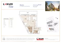 2 pokoje, mieszkanie 55,21 m², parter, oferta nr E1-0-2, Lokum Porto Etap VI, Wrocław, Szczepin, ul. Długa/Gnieźnieńska