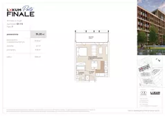 1 pokój, mieszkanie 35,20 m², piętro 1, oferta nr G1-1-5, Lokum Porto Finale, Wrocław, Szczepin, ul. Długa 57K/1