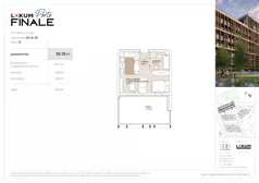 1 pokój, mieszkanie 26,36 m², piętro 2, oferta nr G1-2-10, Lokum Porto Finale, Wrocław, Szczepin, ul. Długa 57K/1
