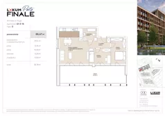 3 pokoje, mieszkanie 66,47 m², piętro 3, oferta nr G1-3-19, Lokum Porto Finale, Wrocław, Szczepin, ul. Długa 57K/1