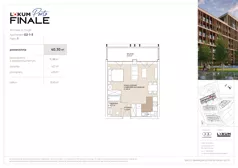 1 pokój, mieszkanie 40,30 m², piętro 1, oferta nr G2-1-3, Lokum Porto Finale, Wrocław, Szczepin, ul. Długa 57K/1