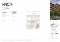 1 pokój, mieszkanie 40,46 m², piętro 2, oferta nr G2-2-10, Lokum Porto Finale, Wrocław, Szczepin, ul. Długa 57K/1