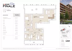 5 pokoi, mieszkanie 134,03 m², piętro 3, oferta nr G2-3-15, Lokum Porto Finale, Wrocław, Szczepin, ul. Długa 57K/1