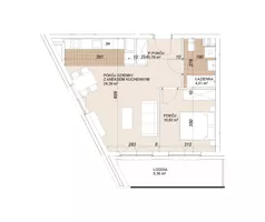 2 pokoje, mieszkanie 45,64 m², piętro 1, oferta nr E1-1-13, Lokum Porto Etap VI, Wrocław, Szczepin, ul. Długa/Gnieźnieńska