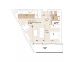 2 pokoje, mieszkanie 45,66 m², piętro 2, oferta nr E1-2-25, Lokum Porto Etap VI, Wrocław, Szczepin, ul. Długa/Gnieźnieńska