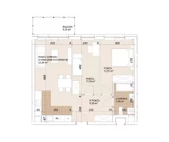 3 pokoje, mieszkanie 59,90 m², piętro 2, oferta nr E1-2-30, Lokum Porto Etap VI, Wrocław, Szczepin, ul. Długa/Gnieźnieńska