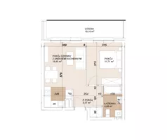 2 pokoje, mieszkanie 40,38 m², piętro 4, oferta nr E1-4-53, Lokum Porto Etap VI, Wrocław, Szczepin, ul. Długa/Gnieźnieńska