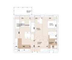 3 pokoje, mieszkanie 60,03 m², piętro 4, oferta nr E1-4-56, Lokum Porto Etap VI, Wrocław, Szczepin, ul. Długa/Gnieźnieńska