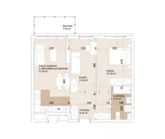 3 pokoje, mieszkanie 59,19 m², piętro 5, oferta nr E1-5-66, Lokum Porto Etap VI, Wrocław, Szczepin, ul. Długa/Gnieźnieńska