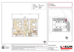 3 pokoje, mieszkanie 60,69 m², piętro 6, oferta nr C1-6-51, Lokum Soho, Wrocław, Stare Miasto, ul. Góralska