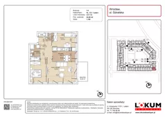 3 pokoje, mieszkanie 64,69 m², piętro 1, oferta nr C3-1-15, Lokum Soho, Wrocław, Stare Miasto, ul. Góralska