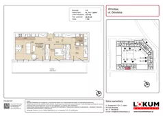 3 pokoje, mieszkanie 58,59 m², piętro 7, oferta nr C4-7-60, Lokum Soho, Wrocław, Stare Miasto, ul. Góralska