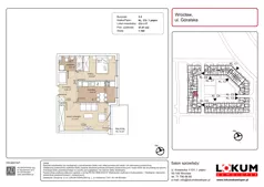 2 pokoje, mieszkanie 47,01 m², piętro 1, oferta nr C5-1-17, Lokum Soho, Wrocław, Stare Miasto, ul. Góralska