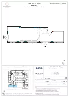 Lokal użytkowy 149,22 m², oferta nr I.U01, Nadmotławie Apartments - lokale użytkowe, Gdańsk, Śródmieście, ul. Sienna Grobla