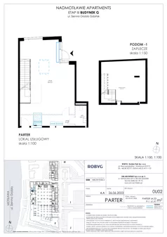 Lokal użytkowy 126,30 m², oferta nr G.0U02, Nadmotławie Apartments - lokale użytkowe, Gdańsk, Śródmieście, ul. Sienna Grobla