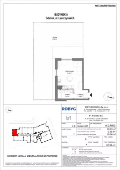 1 pokój, mieszkanie 30,13 m², piętro 2, oferta nr A.2M04, Leszczyńskich 2, Gdańsk, Zaspa, Zaspa-Rozstaje, ul. Leszczyńskich 2