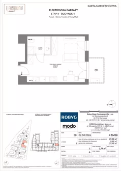 1 pokój, mieszkanie 29,00 m², piętro 1, oferta nr 4.1M18, Elektrovnia Garbary, Poznań, Ostrów Tumski-Śródka-Zawady-Komandoria, Ostrów Tumski, ul. Panny Marii