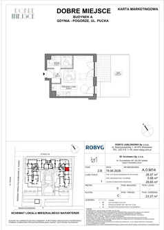 1 pokój, mieszkanie 28,41 m², piętro 1, oferta nr A.1M15, Dobre Miejsce, Gdynia, Pogórze, Pogórze, ul. Pucka