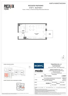 1 pokój, mieszkanie 29,81 m², piętro 5, oferta nr I.5M07, Początek Piątkowo Budynek I, Poznań, Piątkowo, ul. Wojciechowskiego