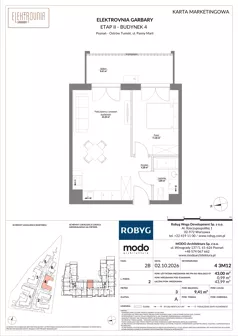 2 pokoje, mieszkanie 43,00 m², piętro 3, oferta nr 4.3M12, Elektrovnia Garbary, Poznań, Ostrów Tumski-Śródka-Zawady-Komandoria, Ostrów Tumski, ul. Panny Marii